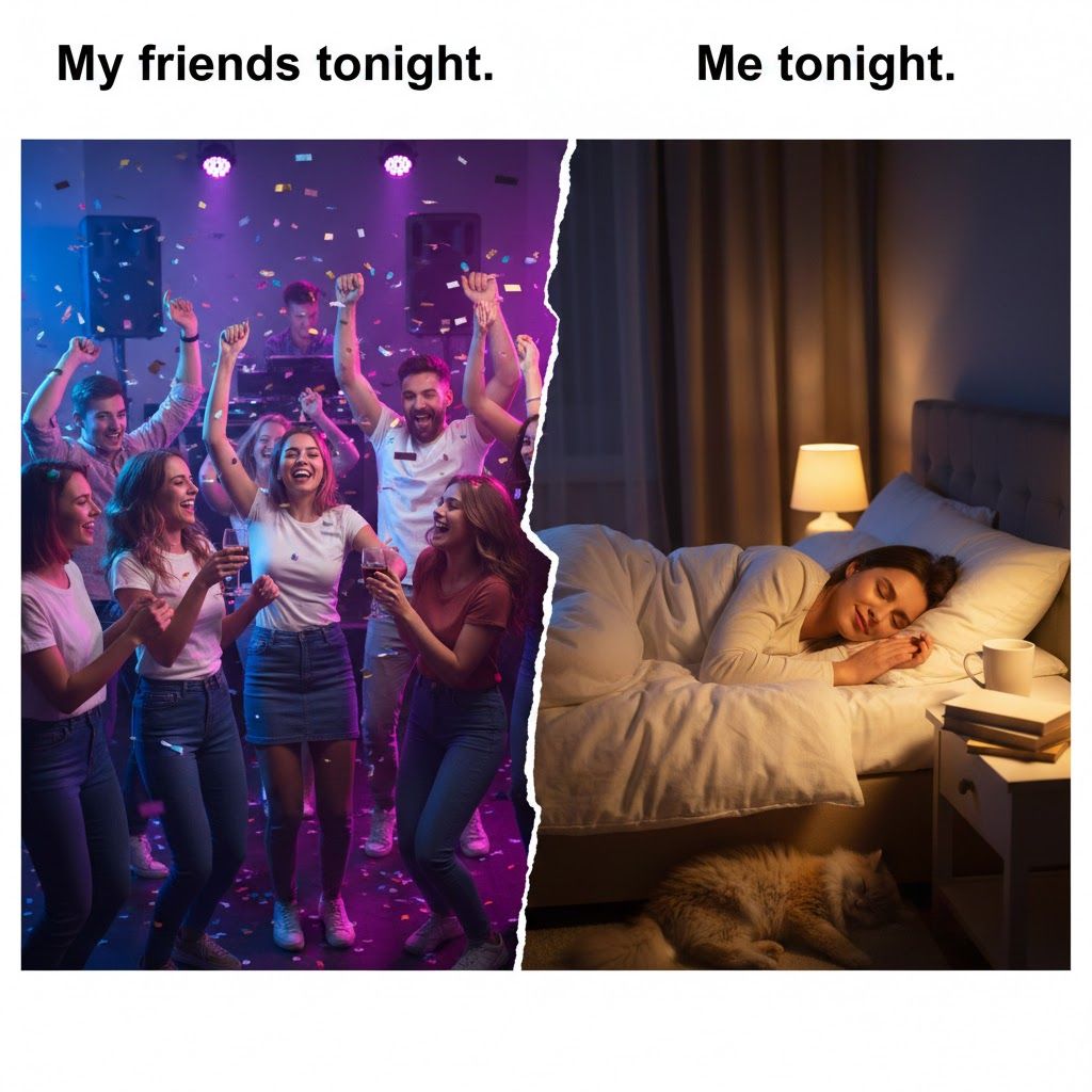 party vs sleep