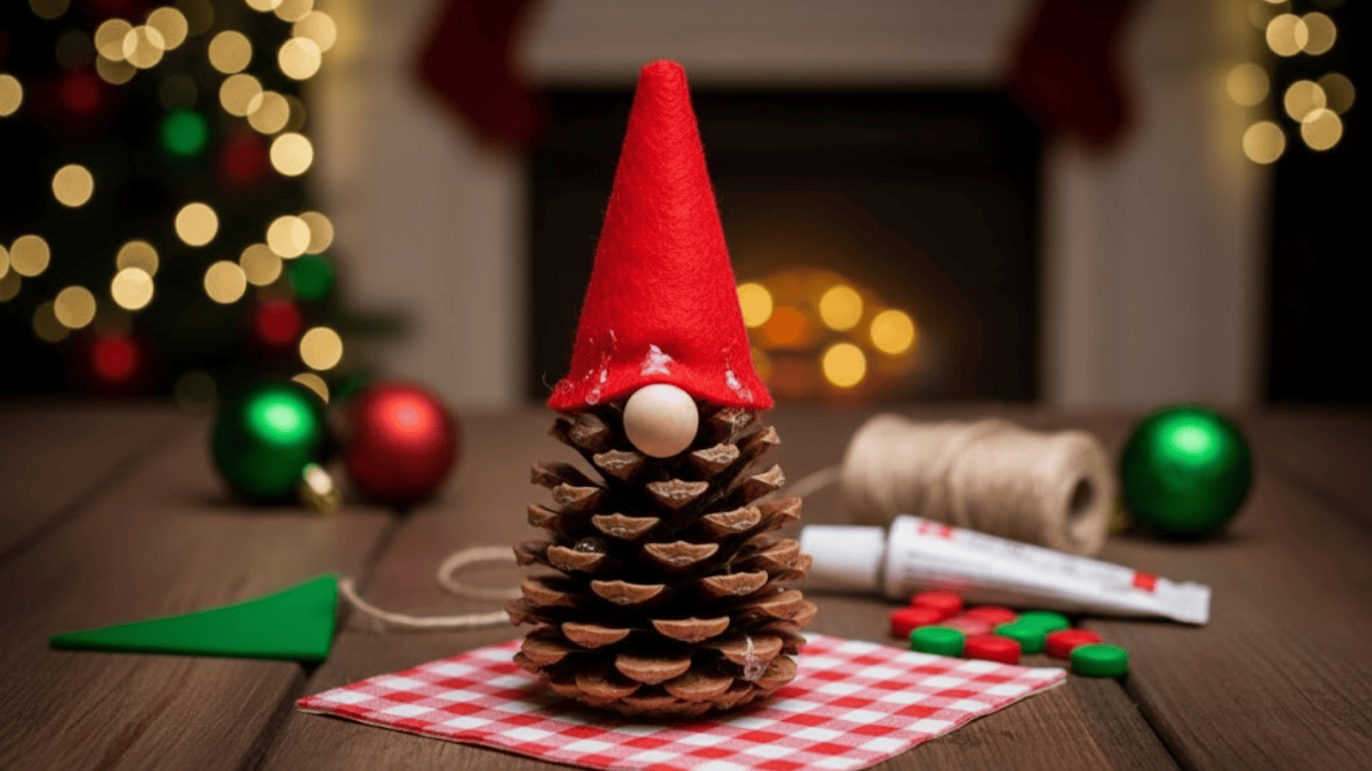 pinecone gnome ornament