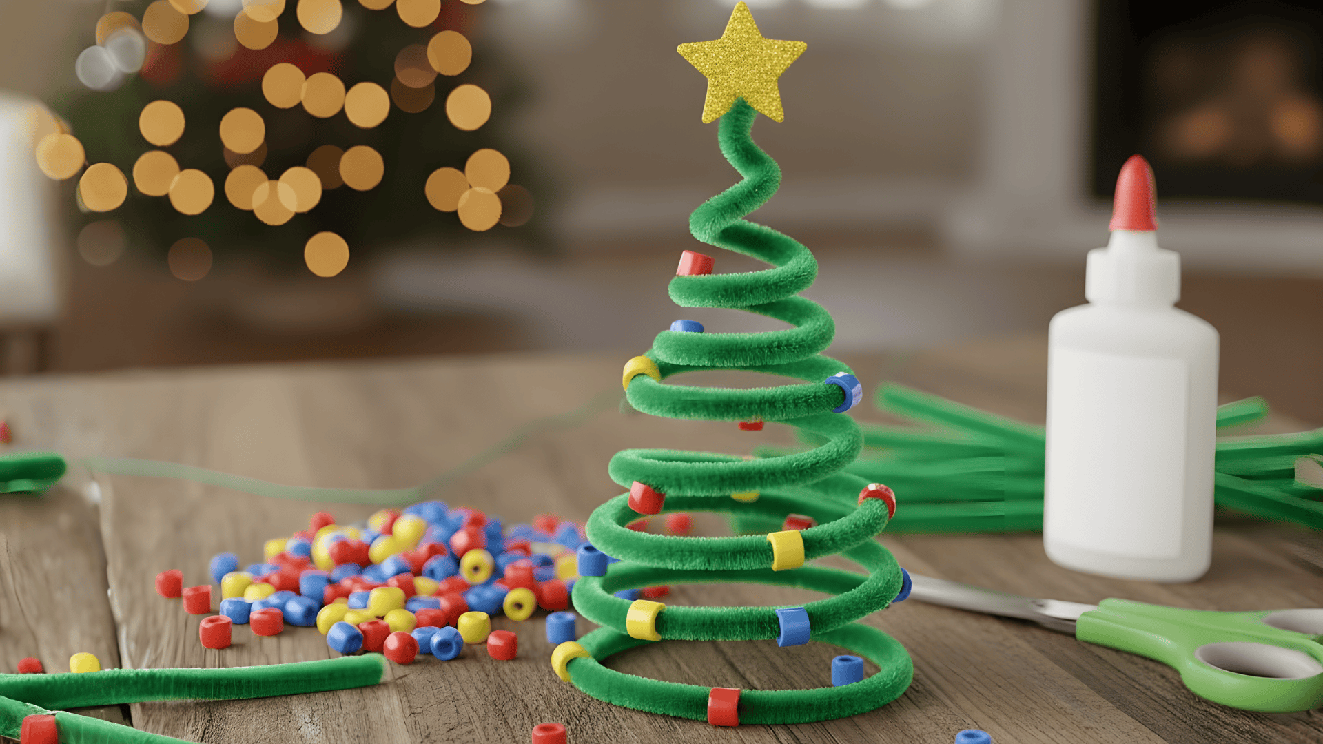 pipe cleaner mini christmas trees