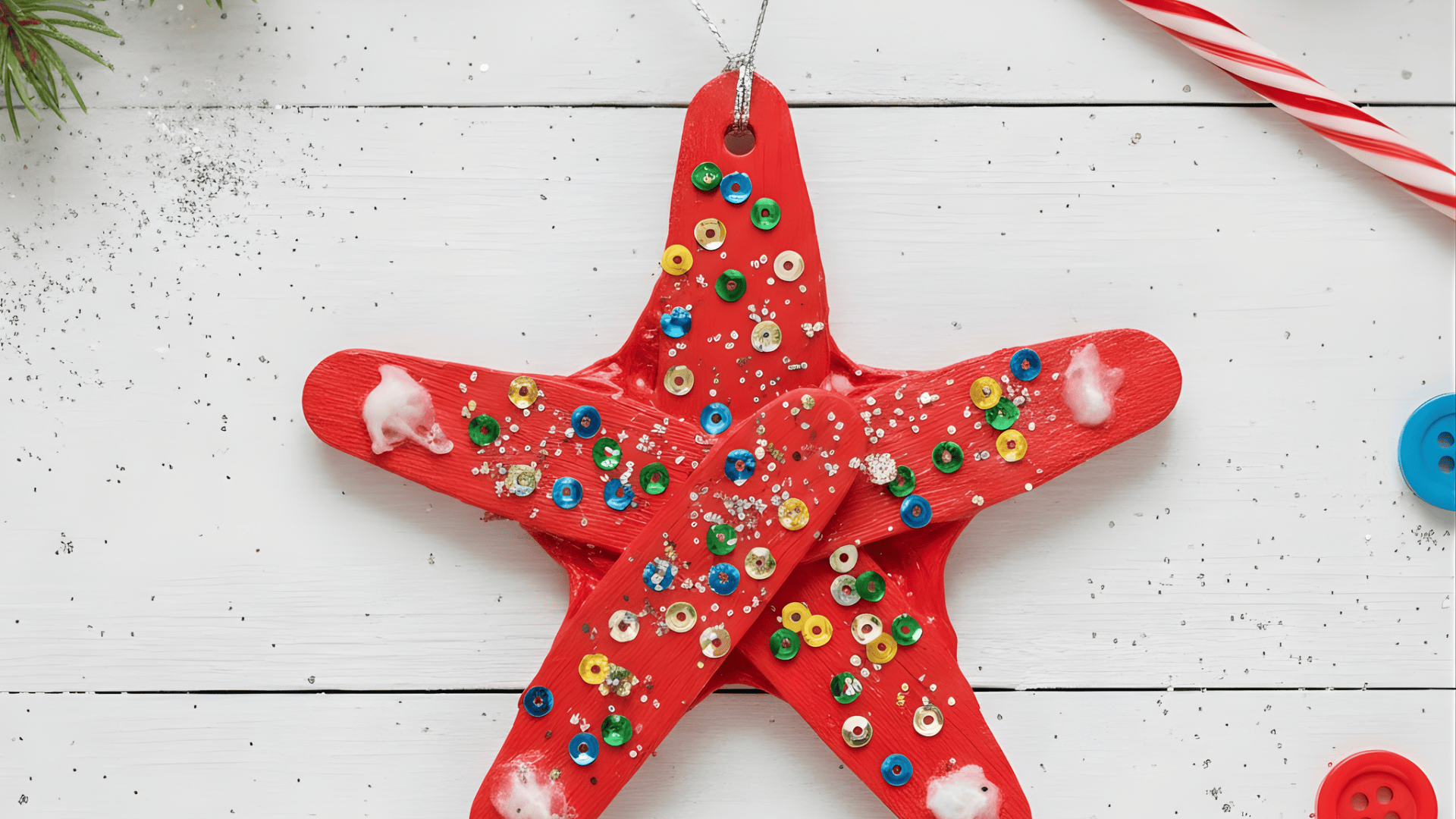 popsicle stick star ornament