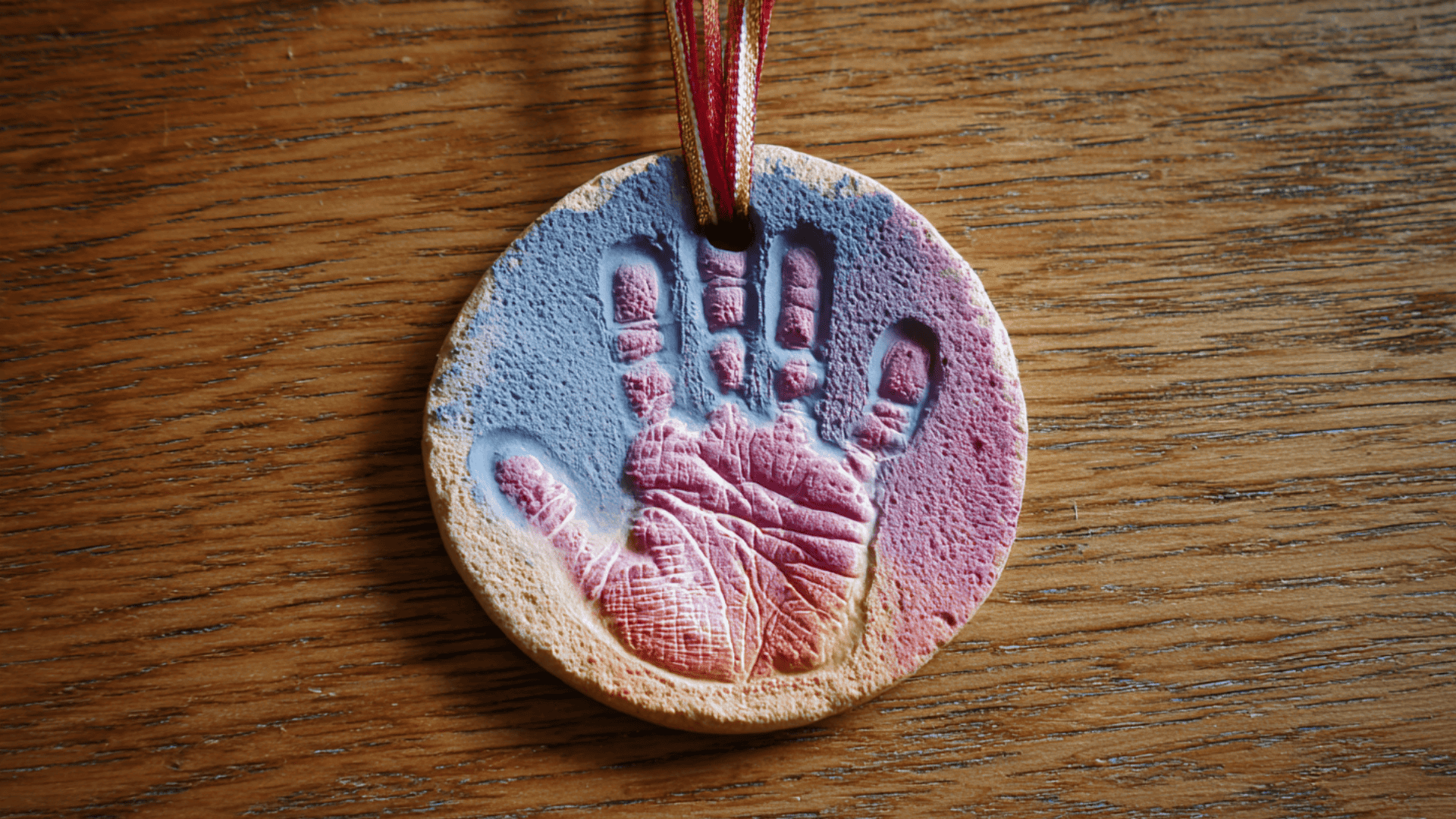 salt dough handprint ornament