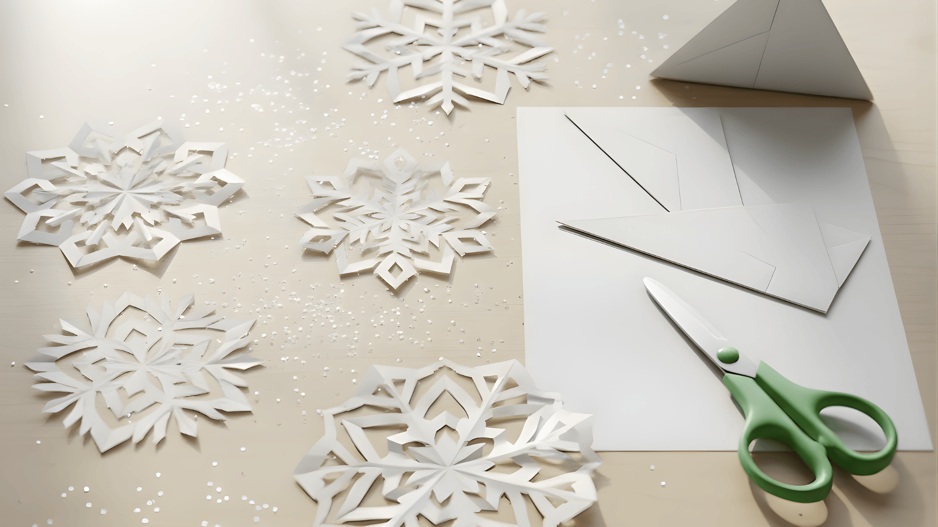 simple cut out paper snowflakes