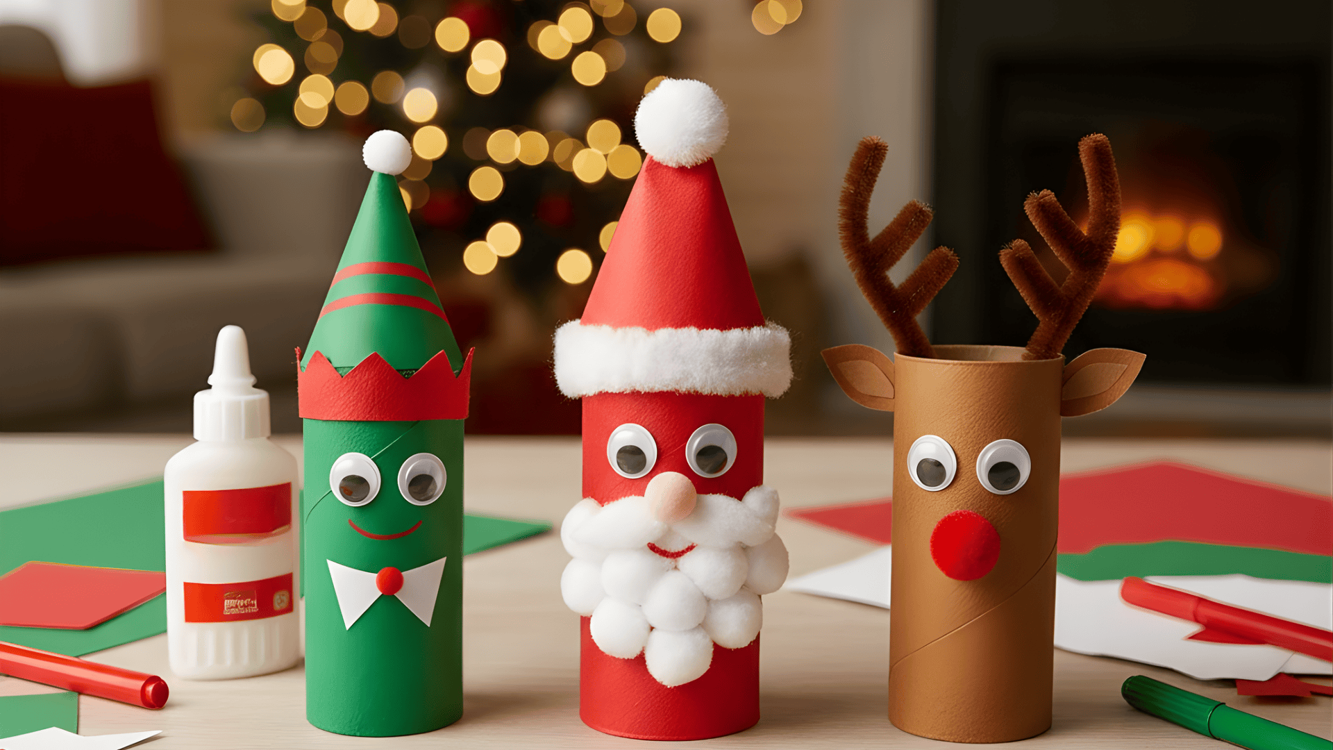 toilet roll santa elf or reindeer