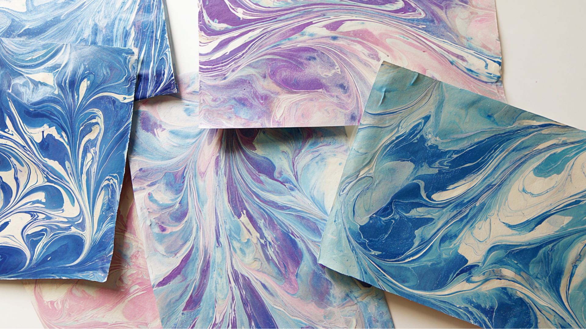 Shaving Cream Marbled Paper