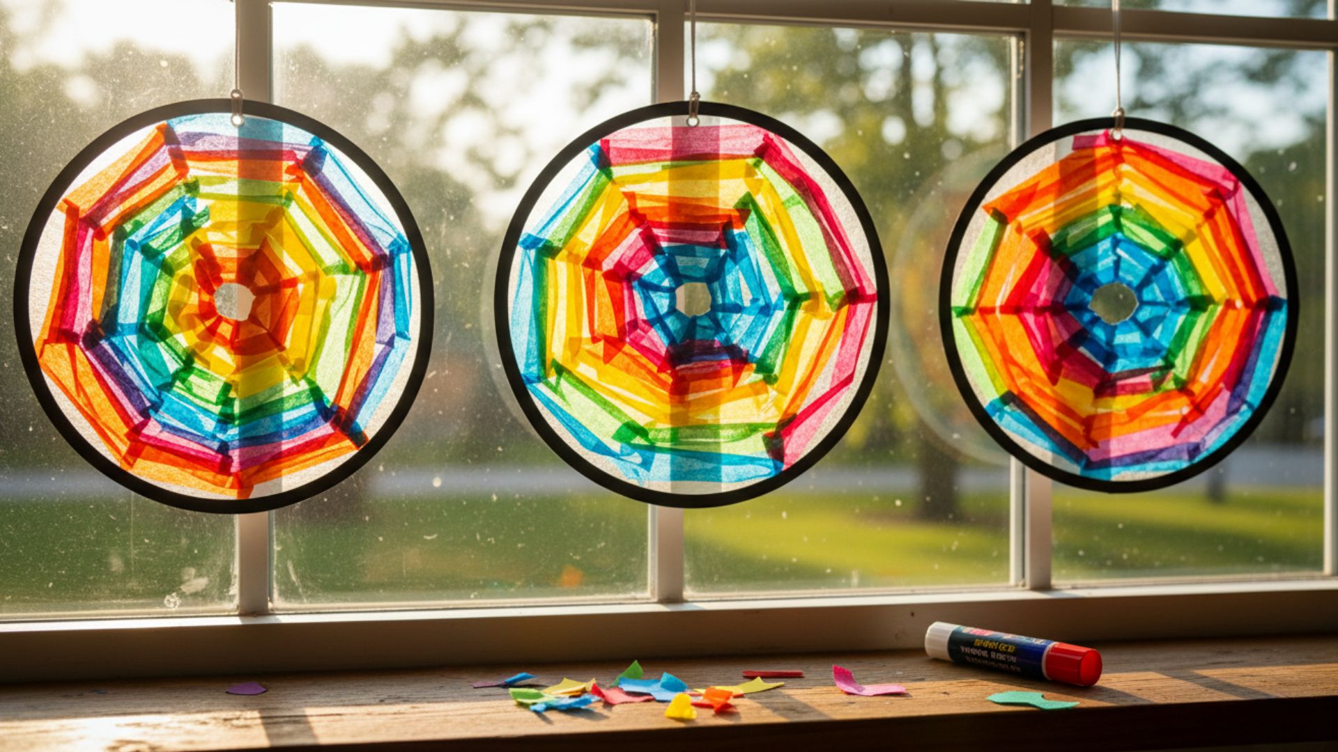 Tissue Paper Suncatchers