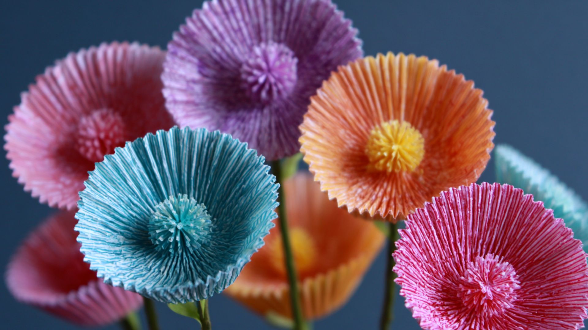 cupcake liner flower