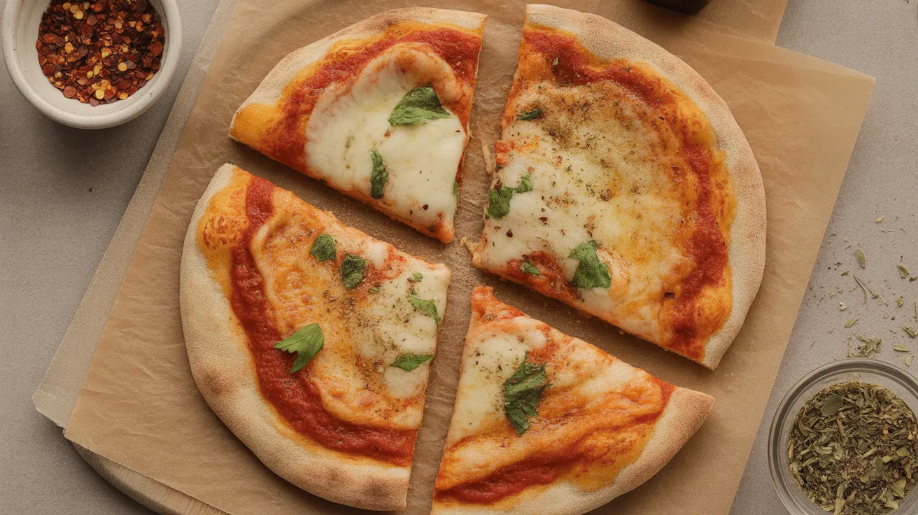 cheese pizza on naan